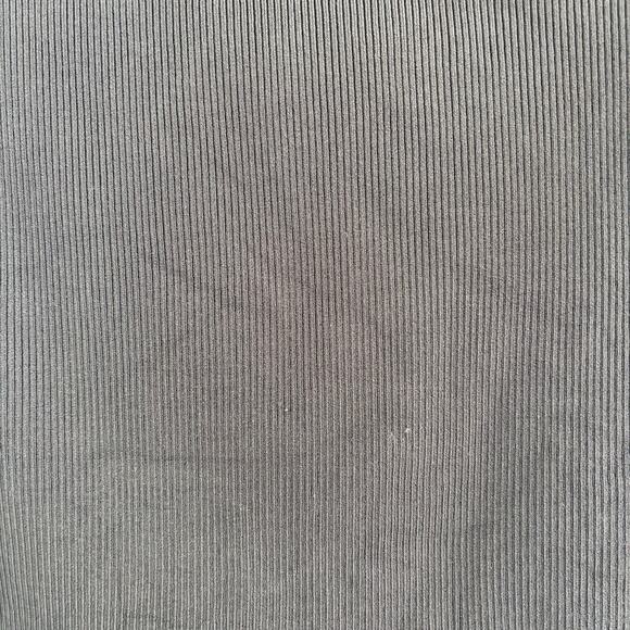 Elizabeth and James Ribbed Off the Shoulder Top Bell Sleeve Dark Gray - Picture 8 of 8